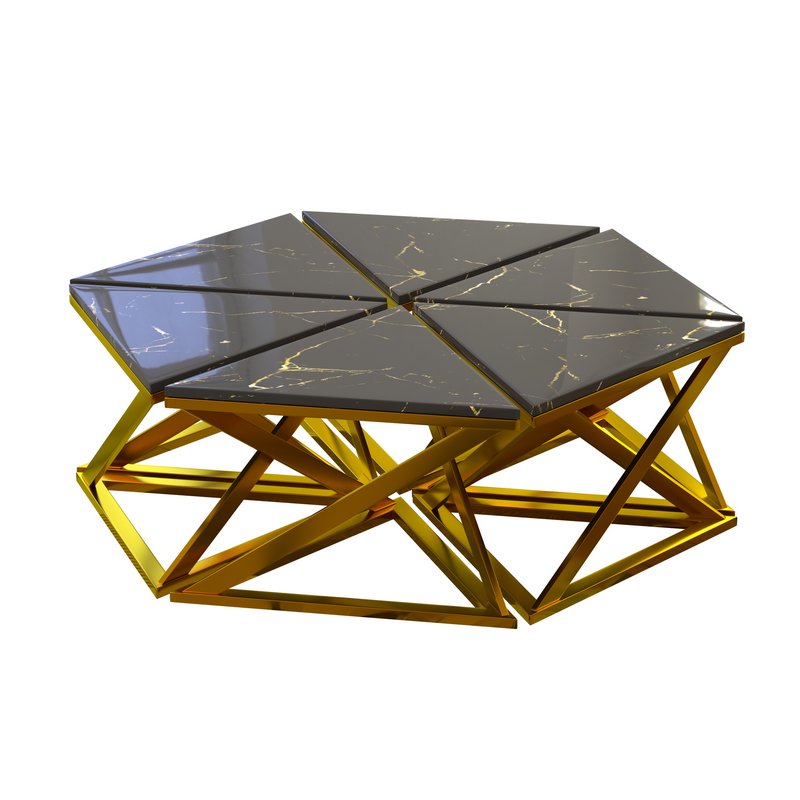Coffee table Galaxy Gold Black for rent - Image 1