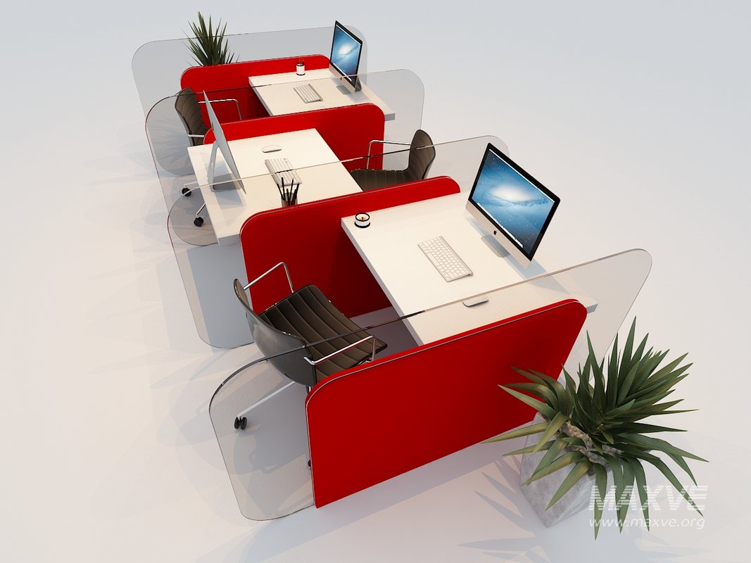 Red Work station - Image 1