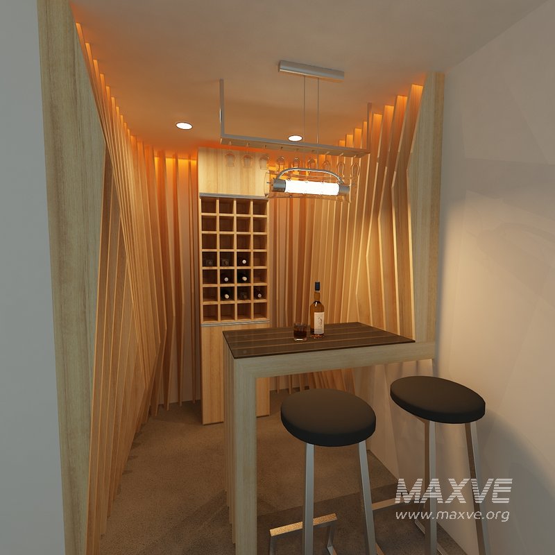 Mini bar Parametric Design 3D Model - Image 1