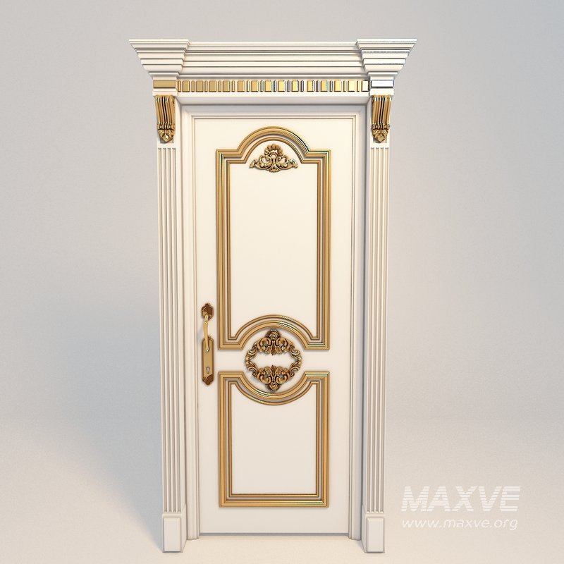 Classic Door 3D Model - Image 2
