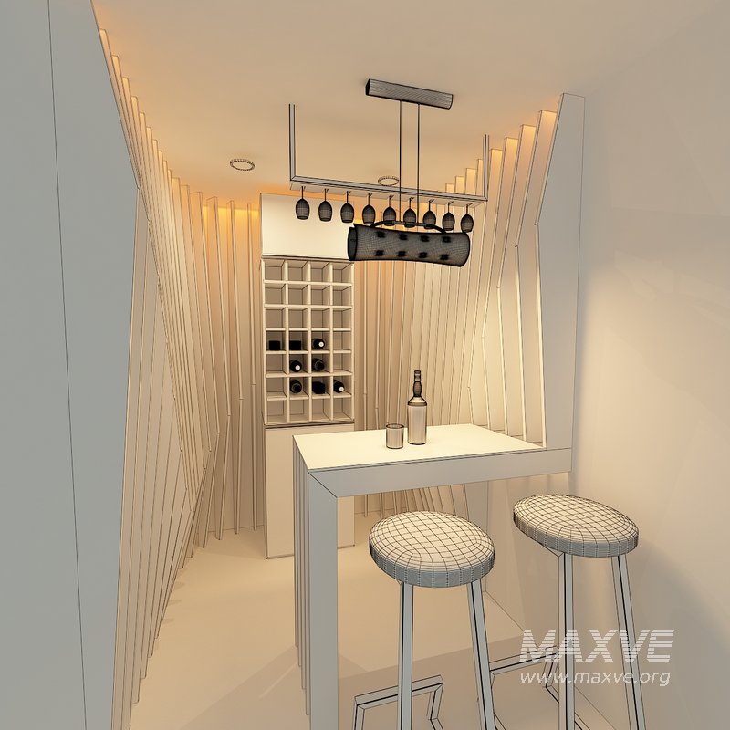 Mini bar Parametric Design 3D Model - Image 4