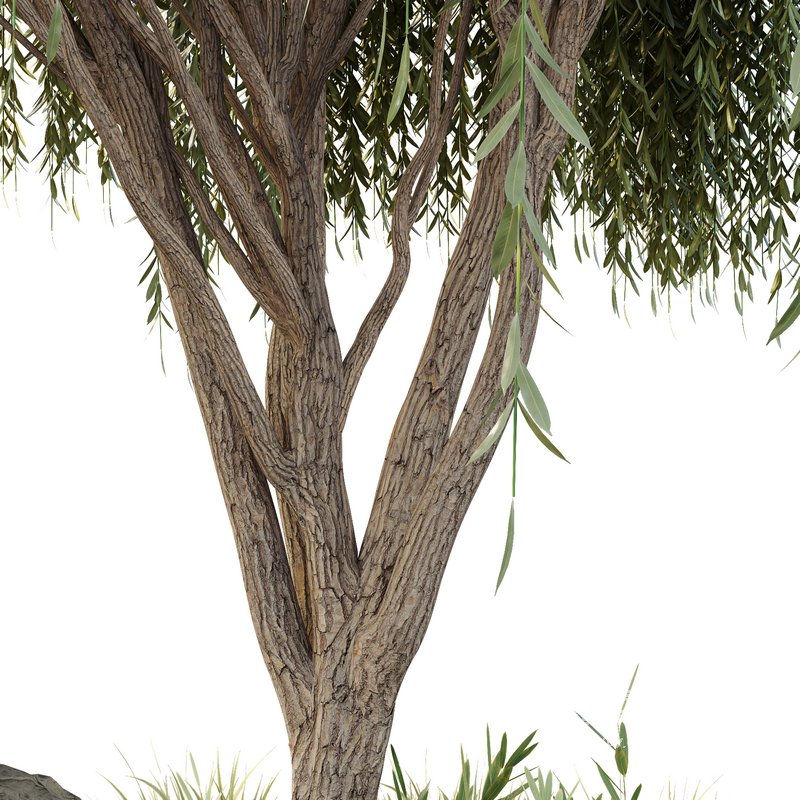 HQ Urban environment set of green plant benches 08 - Image 2