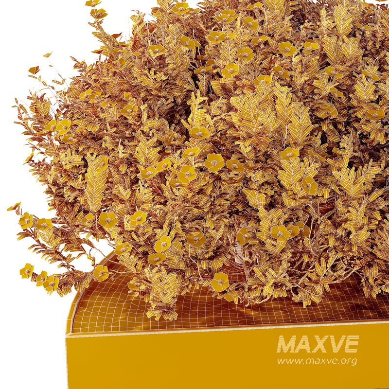 HQ Urban environment set of green plant benches 07 - Image 4