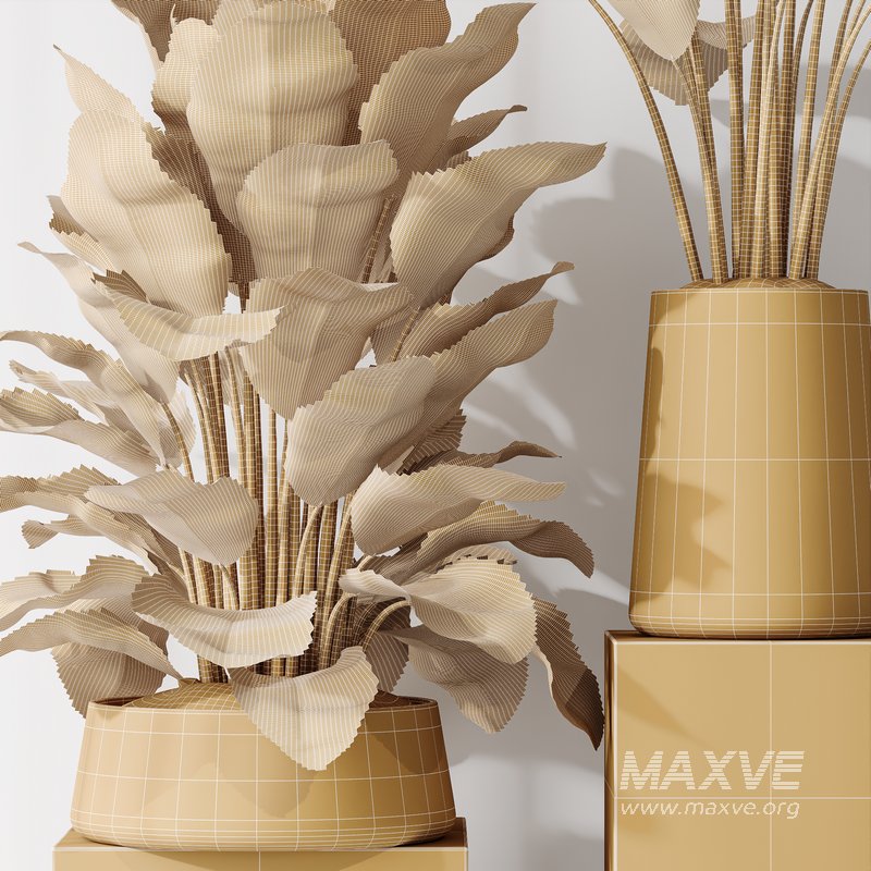 HQ Plants Bird Of ParadiseBird Vase Set05 - Image 6