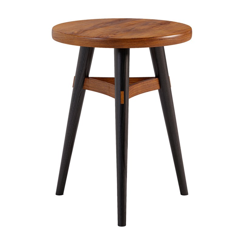 3 Leg Stool with Curved Stretchers – Chairs - Image 3