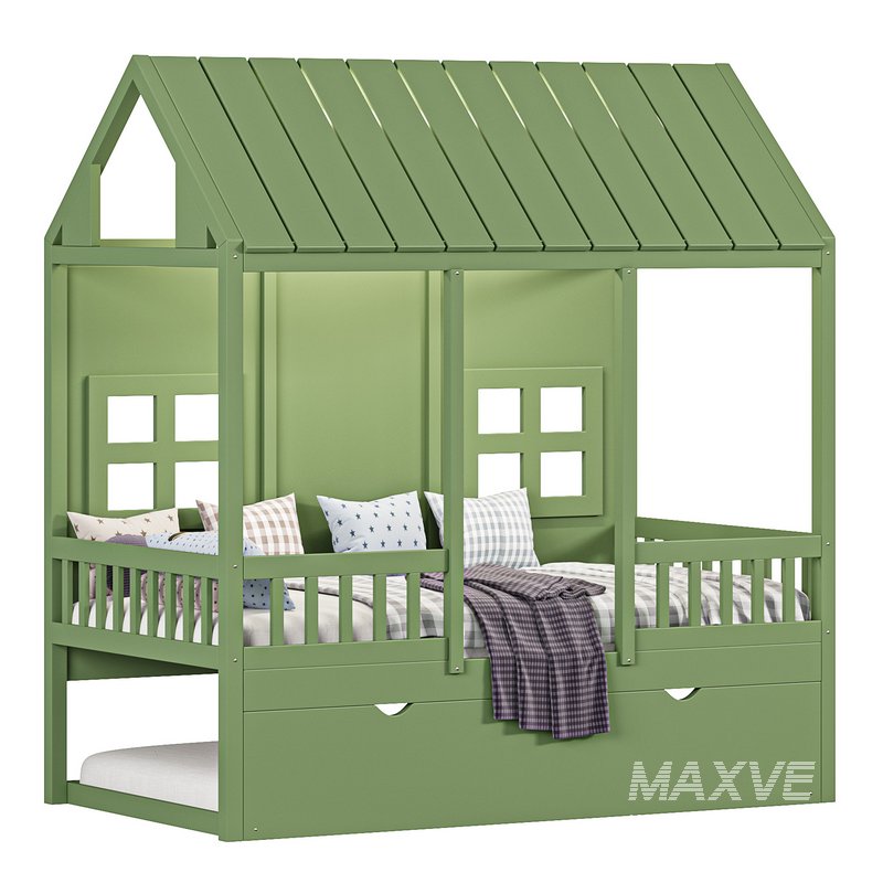 Kids Twin Bed with Trundle - Image 3