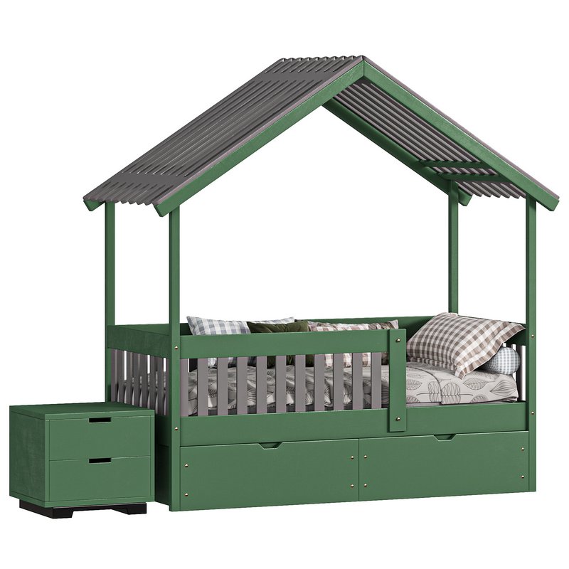 CHILDREN’S BED HOUSE FROM SOLID LILIBET WITH DRAWERS - Image 3