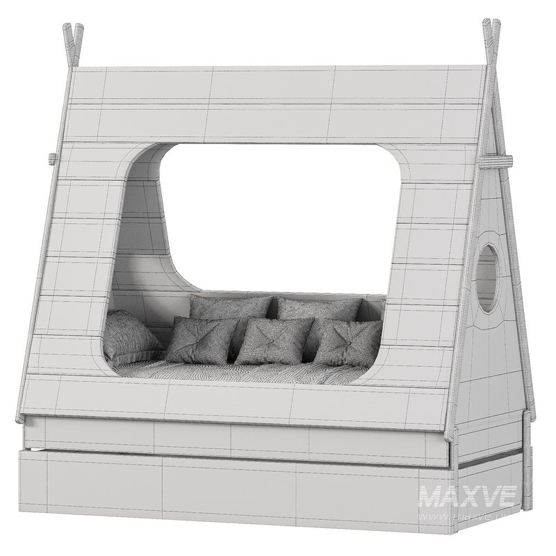 Wigwam bed with drawer KVOYA 11 - Image 4
