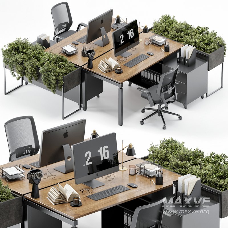 Employee Set Office Furniture 04 - Image 1