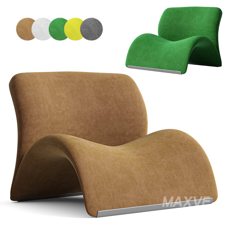 Modern Nordic Sweet Lip Lounge Chair - Image 1