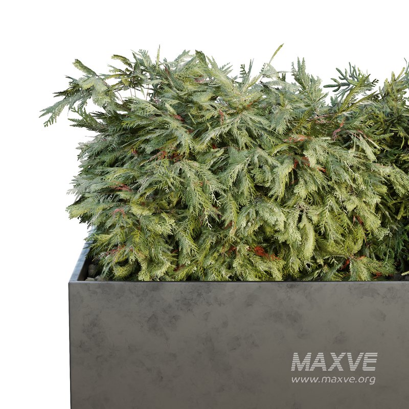 HQ Urban environment set of green plant benches 13 - Image 2