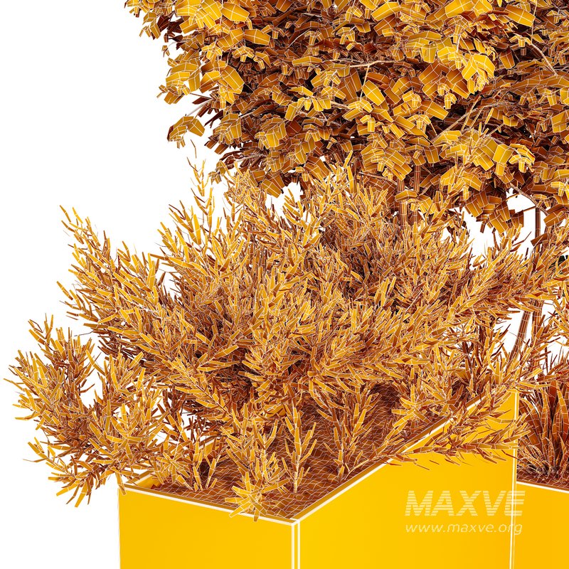 HQ Urban environment set of green plant benches 18 - Image 5