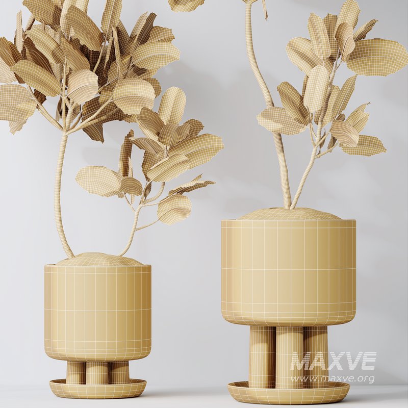 HQ Urban environment set of green plant benches 11 - Image 5