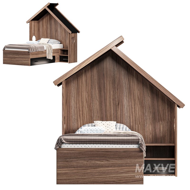 Odacix Hausbett Sultan Montessori in Vogelhausdesign - Image 2