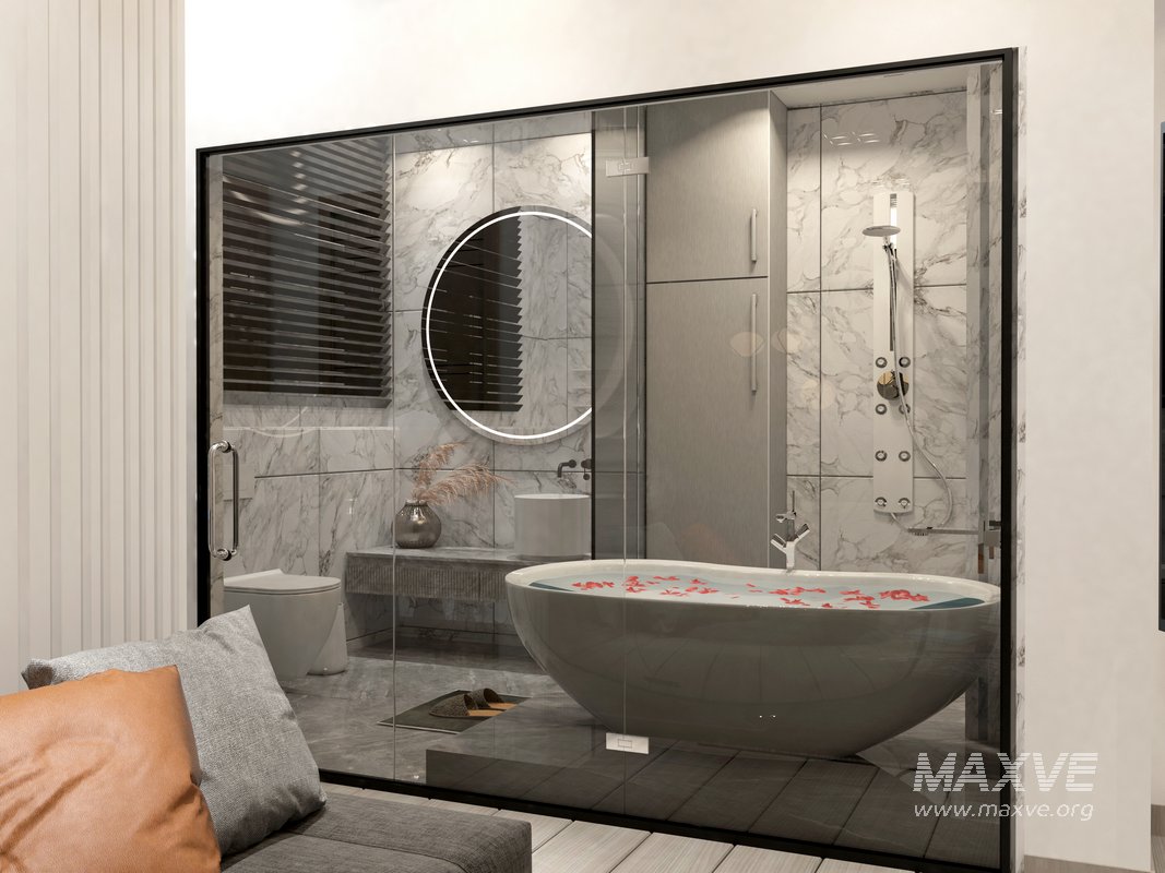 master bed and bathroom - Image 3