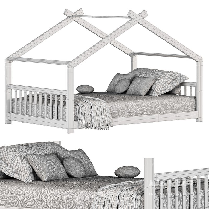 Gerlinde Full House Platform Bed - Image 4