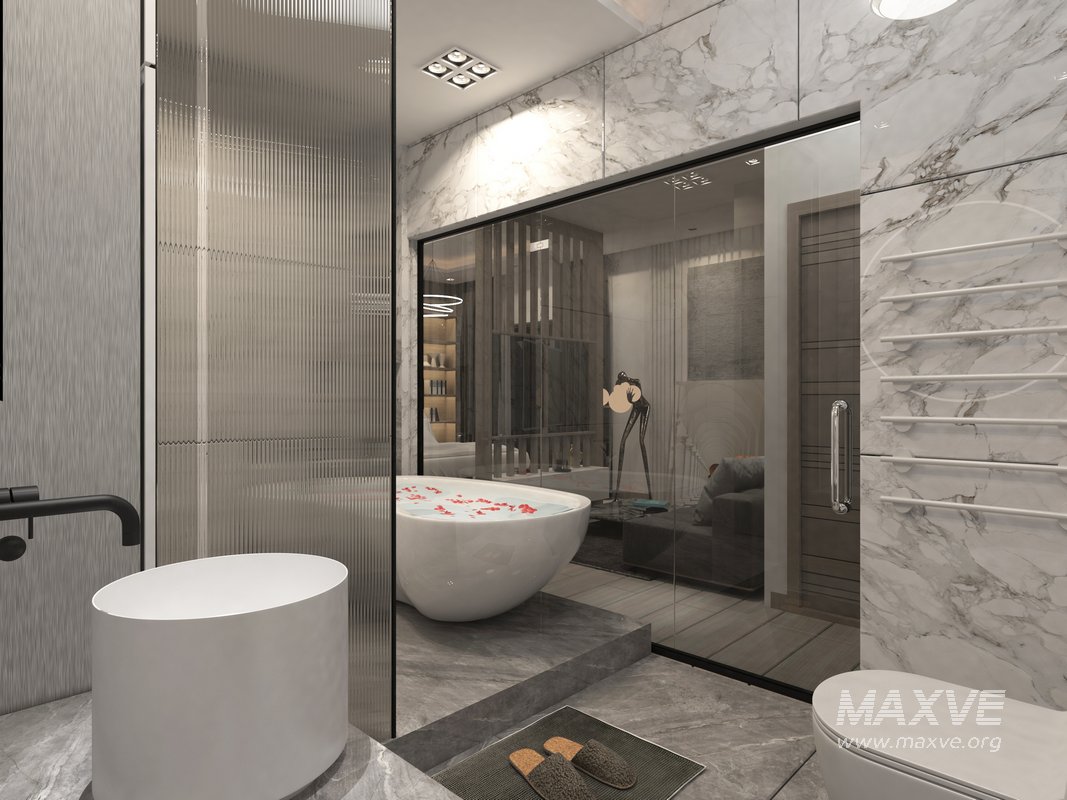 master bed and bathroom - Image 5