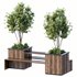 Bench with Plants – Urban Furniture 01 - Thumbnail 4