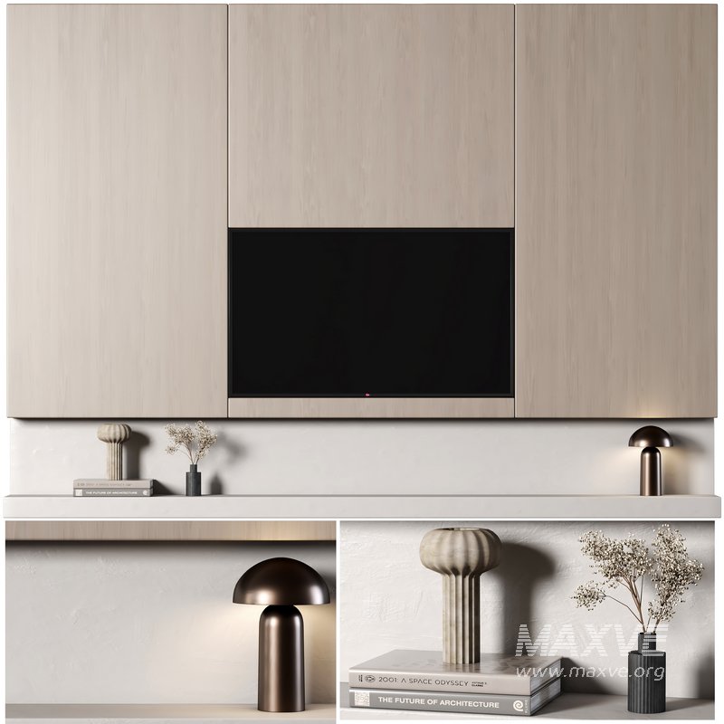 tv wall set 04 minimal - Image 1