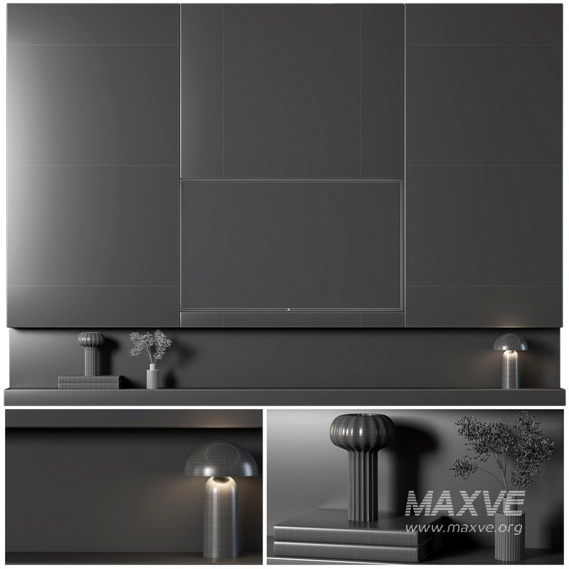 tv wall set 04 minimal - Image 5