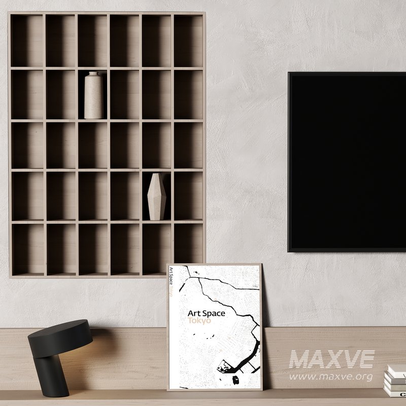 tv wall set 01 minimal - Image 2