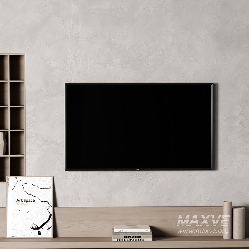 tv wall set 01 minimal - Image 3