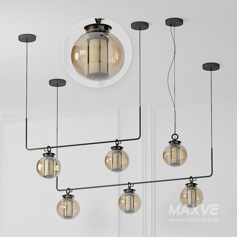 Simple Nordic Style Amber Globe Glass Shade - Image 1