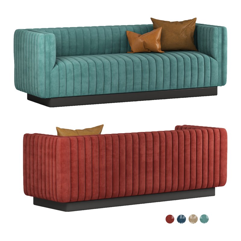 Conjure Tufted Velvet Sofa in Emerald 2 - Image 1