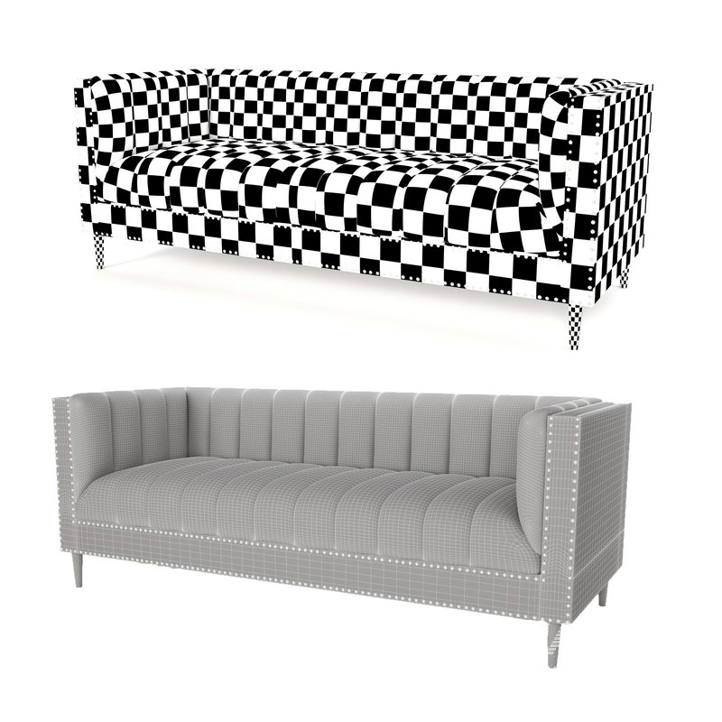 Nicole Miller velvet sofa - Image 5