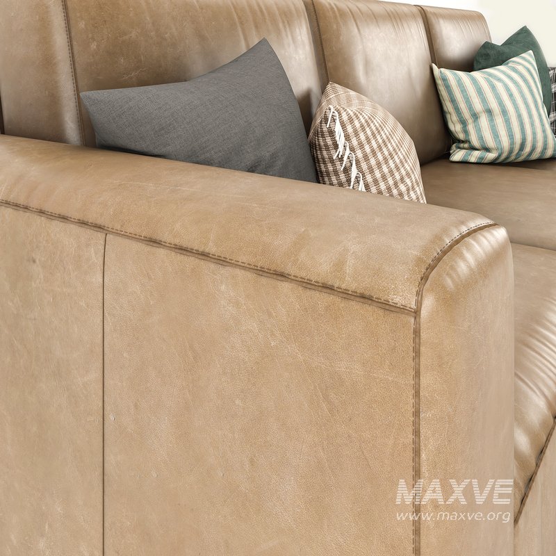 HomeVance Casero Leather Sofa - Image 5