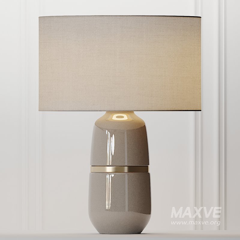COX & COX Banded Ceramic Table Lamp - Image 1