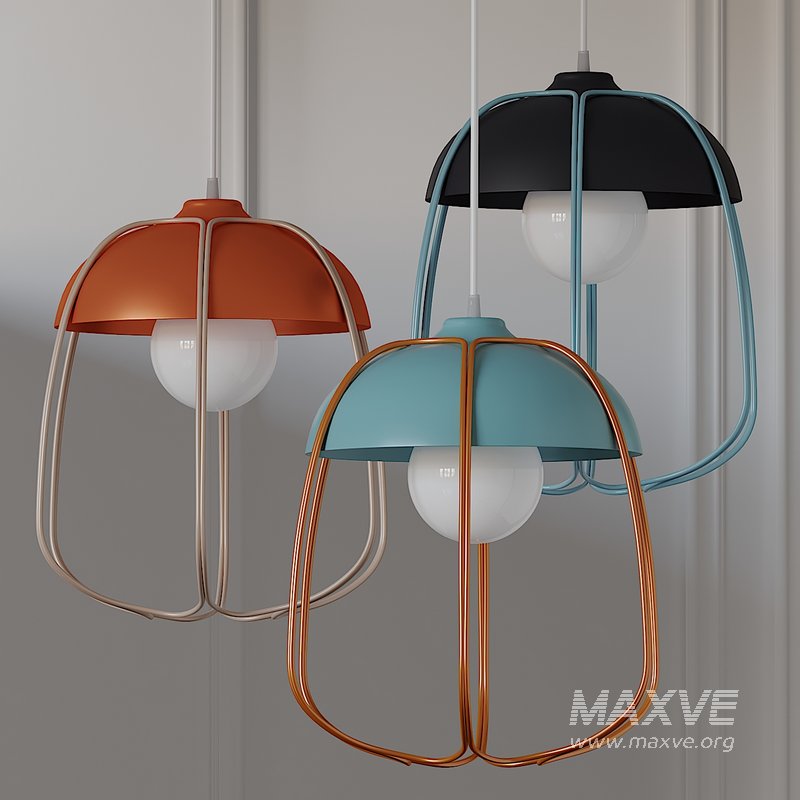 CROWDYHOUSE Tull Cage Ceiling Lamp 3 Colors - Image 1