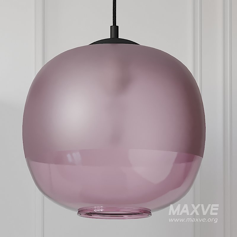 CROWDYHOUSE Bale Pendant Purple and Amber Glass - Image 2