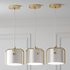 Nordic Drum Shade Pendant Lamp Gray-Green-White - Thumbnail 3