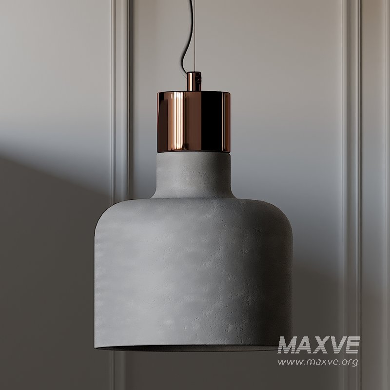 COX & COX Concrete & Copper Pendant - Image 2