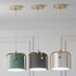 Nordic Drum Shade Pendant Lamp Gray-Green-White - Thumbnail 1