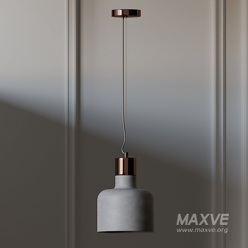 COX & COX Concrete & Copper Pendant - Image 1