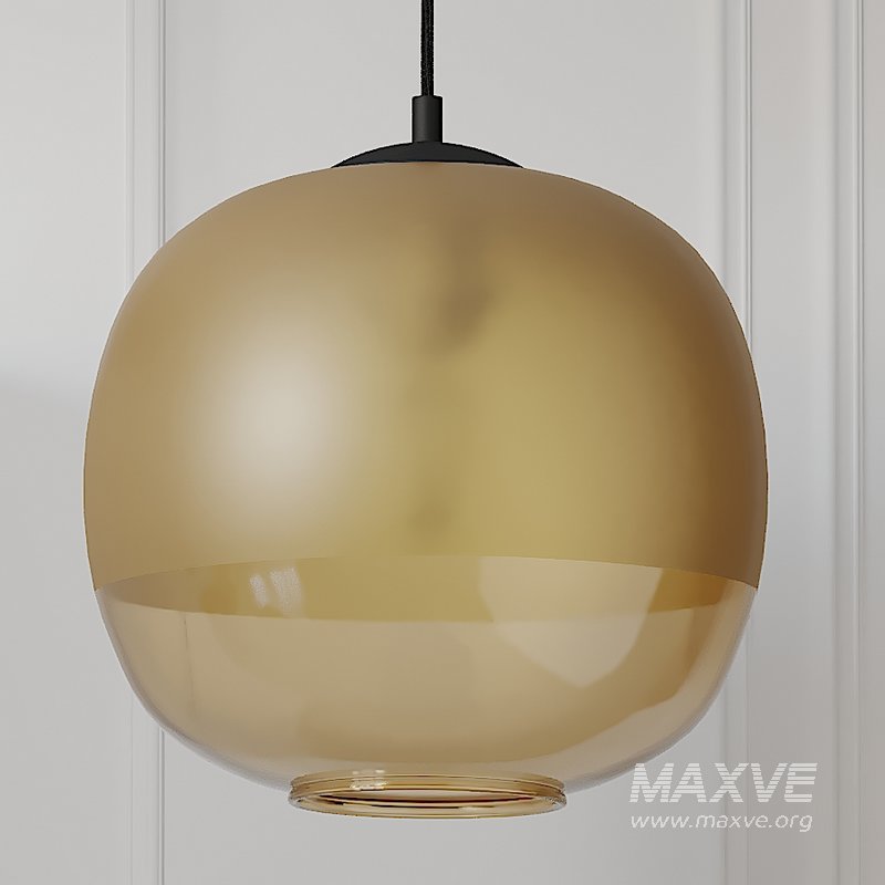 CROWDYHOUSE Bale Pendant Purple and Amber Glass - Image 3