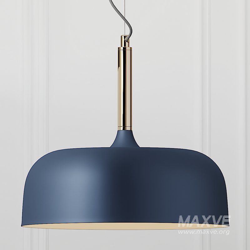COX & COX Blue & Brass Pendant Light - Image 2