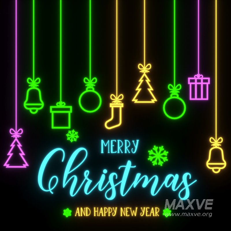 Neon Light Christmas Set3 - Image 1