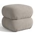 RUCHED DARK BEIGE VELVET POUF - Thumbnail 2