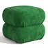 RUCHED DARK BEIGE VELVET POUF - Thumbnail 4