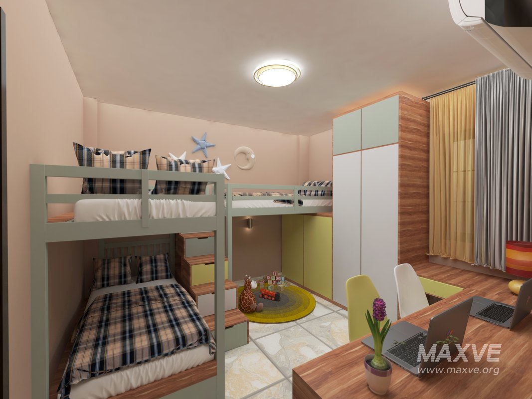 triplet kids bedroom - Image 3