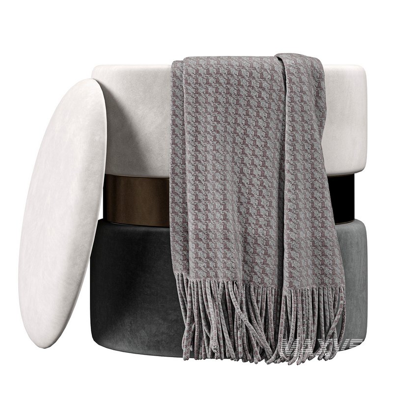 Pouf Derby T125 2 Grey Black - Image 3