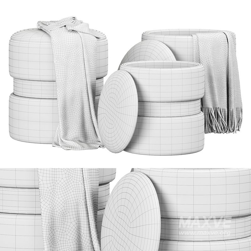 Pouf Derby T125 2 Grey Black - Image 4