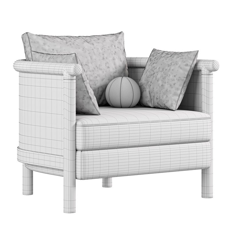 Sydney Cane Armchair Washed Linen Flax - Image 6