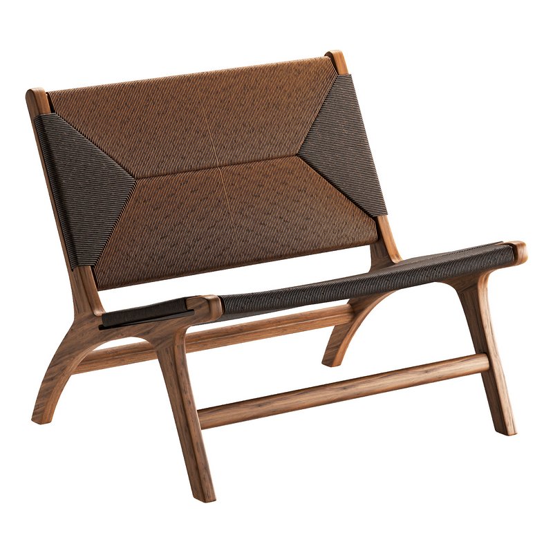 GRANT TEAK LOUNGE CHAIR IN BLACK - Image 1