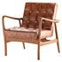 QUINN LEATHER ARMCHAIR IN BROWN - Thumbnail 1