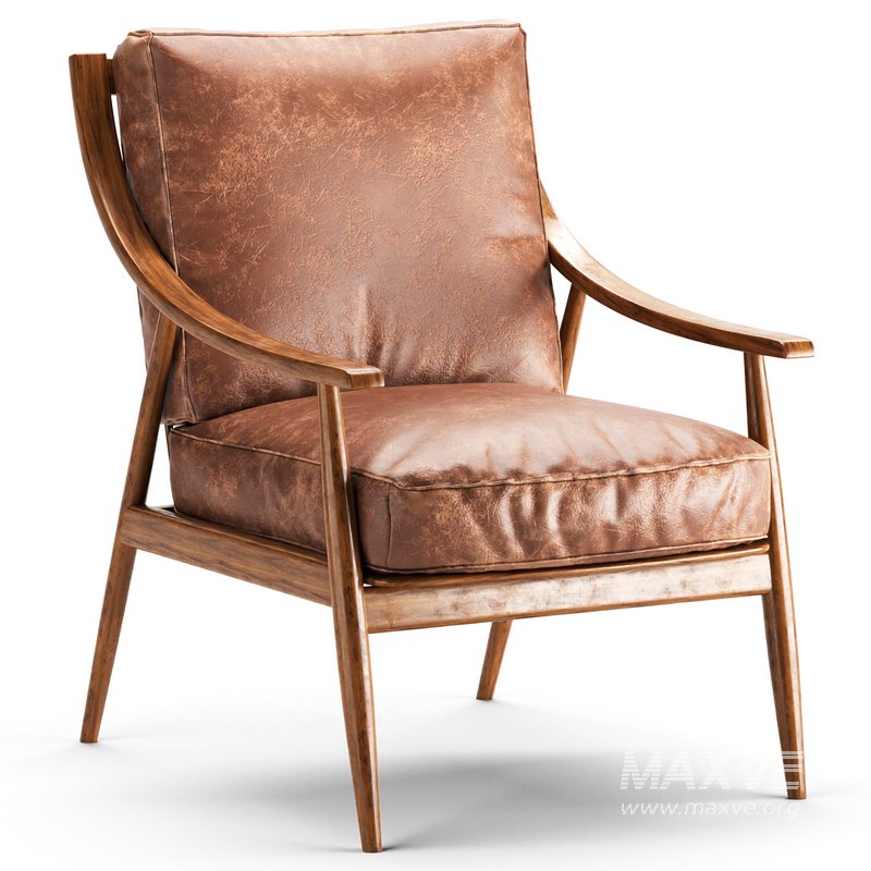CORA ARMCHAIR IN BROWN - Image 1