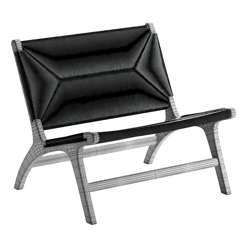 GRANT TEAK LOUNGE CHAIR IN BLACK - Image 3